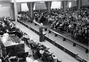 R R Crawford at the pulpit
